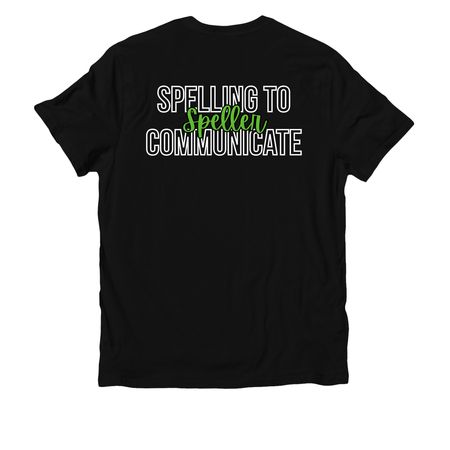 Motormorphosis - Speller, a Deep Black Allmade Organic Cotton Unisex Tee (back-view)
