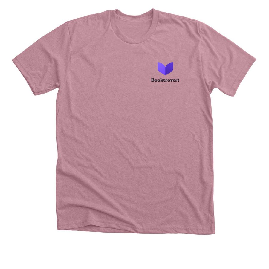 Be a Booktrovert, a Heather Orchid Premium Unisex Tee