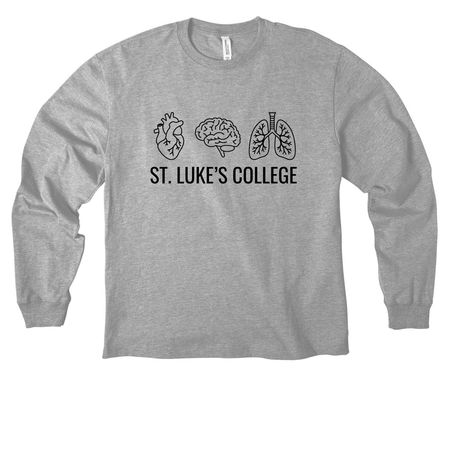 Vital Organs, a Athletic Heather Unisex Heavyweight Long Sleeve Tee