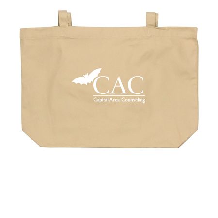 Support CAC.&nbsp;Carry the Mission., a Oyster Large Organic Cotton Tote Bag
