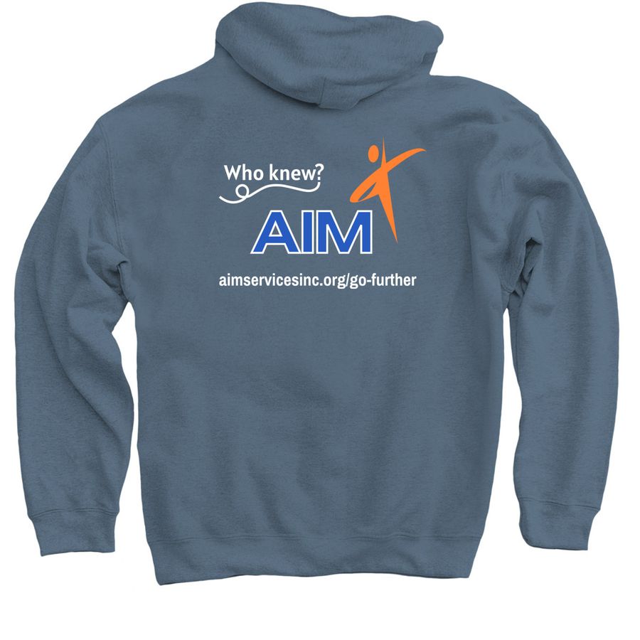 Go Further, a Indigo Pullover Hoodie (back-view)