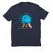 NNOCCI Earth Logo, a Rebel Blue Allmade Eco Triblend Unisex Tee