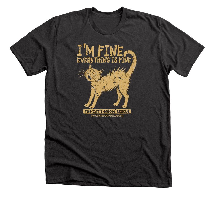 I?m fine. Everything is fine., a Dark Grey Heather Premium Unisex Tee