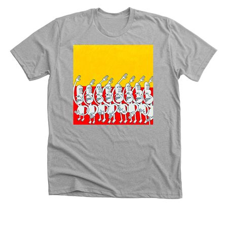 All of you saying Hello at once, a Athletic Heather Premium Unisex Tee