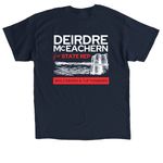 Deirdre McEachern for NH State Rep, a Navy Classic Unisex Tee (back-view)