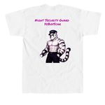 Scar FNAF Security Guard&nbsp;, a White Union Made Unisex Tee (back-view)