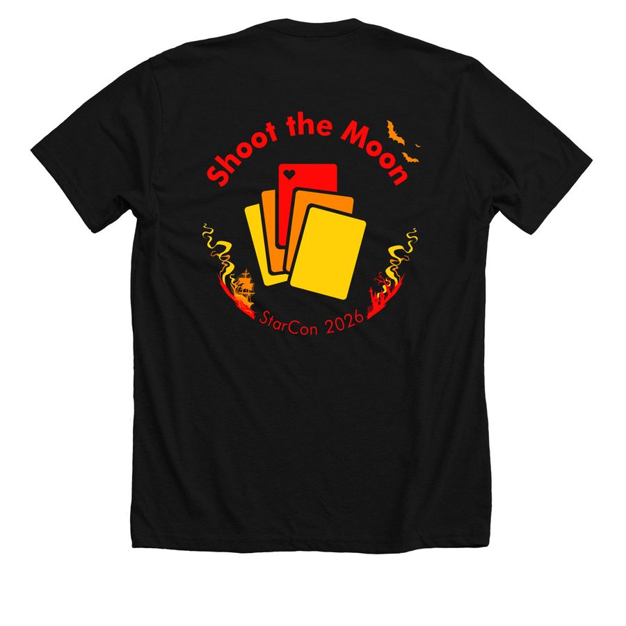 StarCon '26 Croupiers, a Solid Black Blend Premium Unisex Tee (back-view)