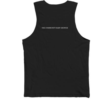 Tank Top, a Black Premium Cotton Tank (back-view)