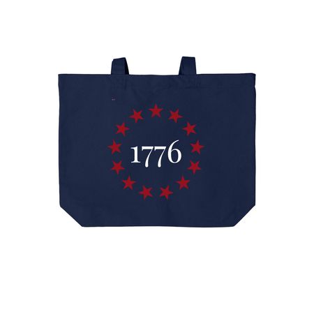 America 250 - tote, a River Blue Navy Cotton Canvas Tote Bag