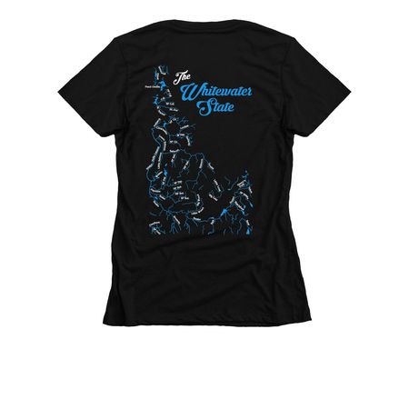 The Whitewater State, a Black Women's Slim Fit Tee