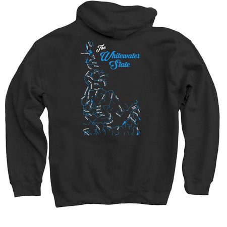 The Whitewater State, a Black Pullover Hoodie
