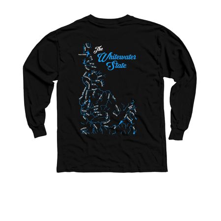 The Whitewater State, a Black Youth Long Sleeve Tee