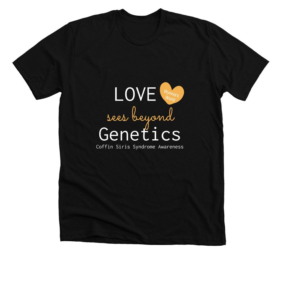 Love sees beyond Genetics, a Solid Black Blend Premium Unisex Tee