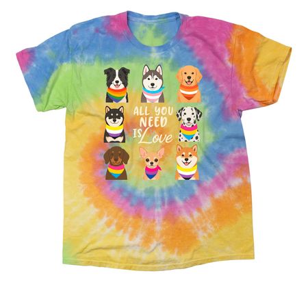 Dog Pride Flags, a Eternity Classic Tie Dye Tee