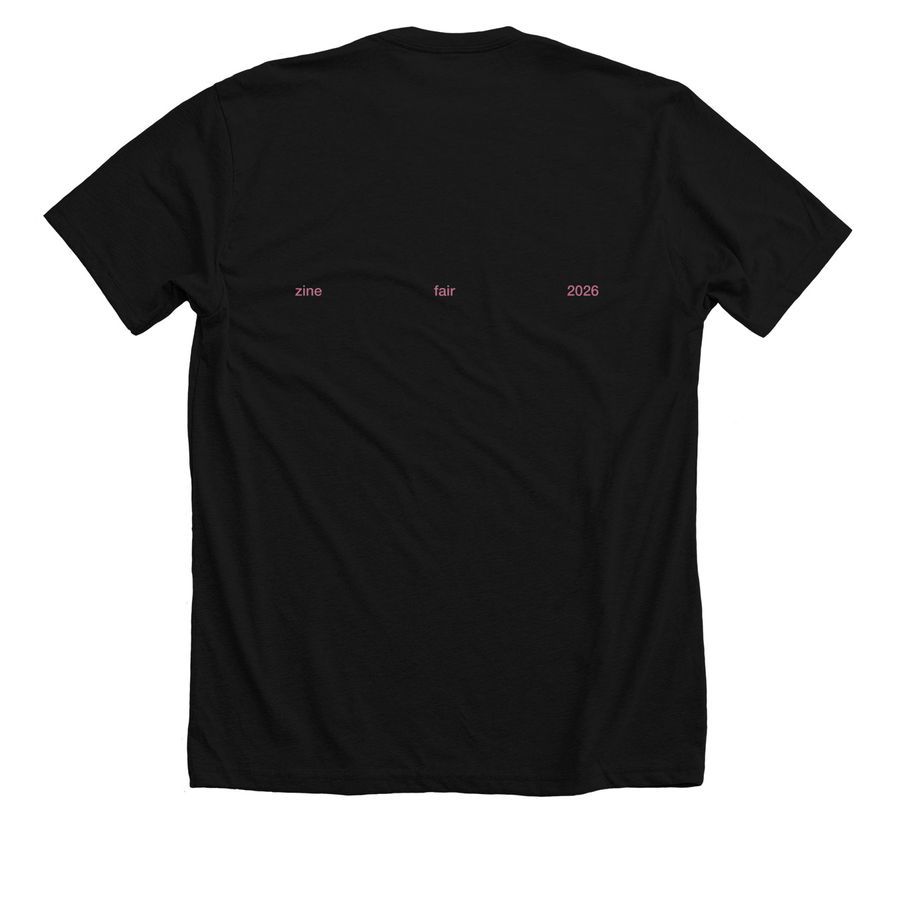 New York Queer Zine Fair 2026 Fundraiser, a Solid Black Blend Premium Unisex Tee (back-view)