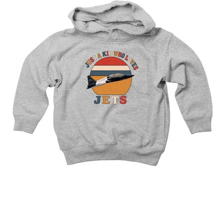 Kids Love Jets! (Toddler), a Heather Toddler Pullover Hoodie