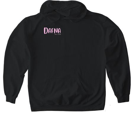 How Lucky Are We Hoodie, a Black Gildan Softstyle Pullover Hoodie (back-view)
