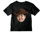 Dark colored adult/youth with ivory writing.&nbsp;, a Vintage Black Youth Heavyweight Tee (back-view)
