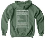 Nutrition Facts & Logo Design, a Military Green Softstyle Youth Pullover Hoodie (back-view)