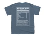 Nutrition Facts & Logo Design, a Indigo Youth Unisex Tee (back-view)
