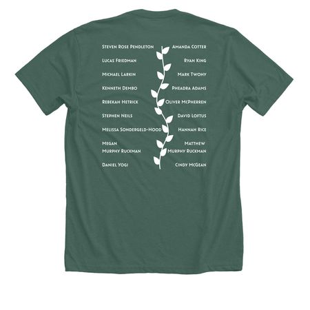 AYLI Cast Shirt, a Heather Forest Premium Unisex Tee (back-view)