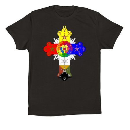 T-shirt Hermetic Golden Dawn, a Black Premium Cotton Tee