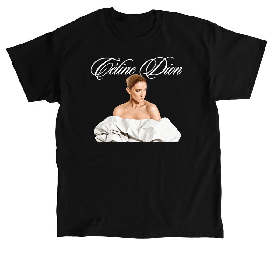 Official Celine Dion Tour Merch, a Black Classic Unisex Tee