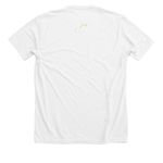 Sound thinking!, a Solid White Blend Premium Unisex Tee (back-view)
