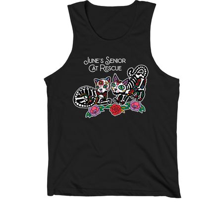 June's Senior Cat Rescue, a Black Premium Cotton Tank
