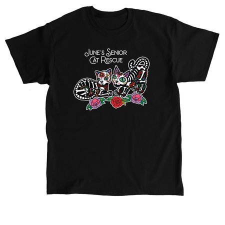 June's Senior Cat Rescue, a Black Classic Unisex Tee