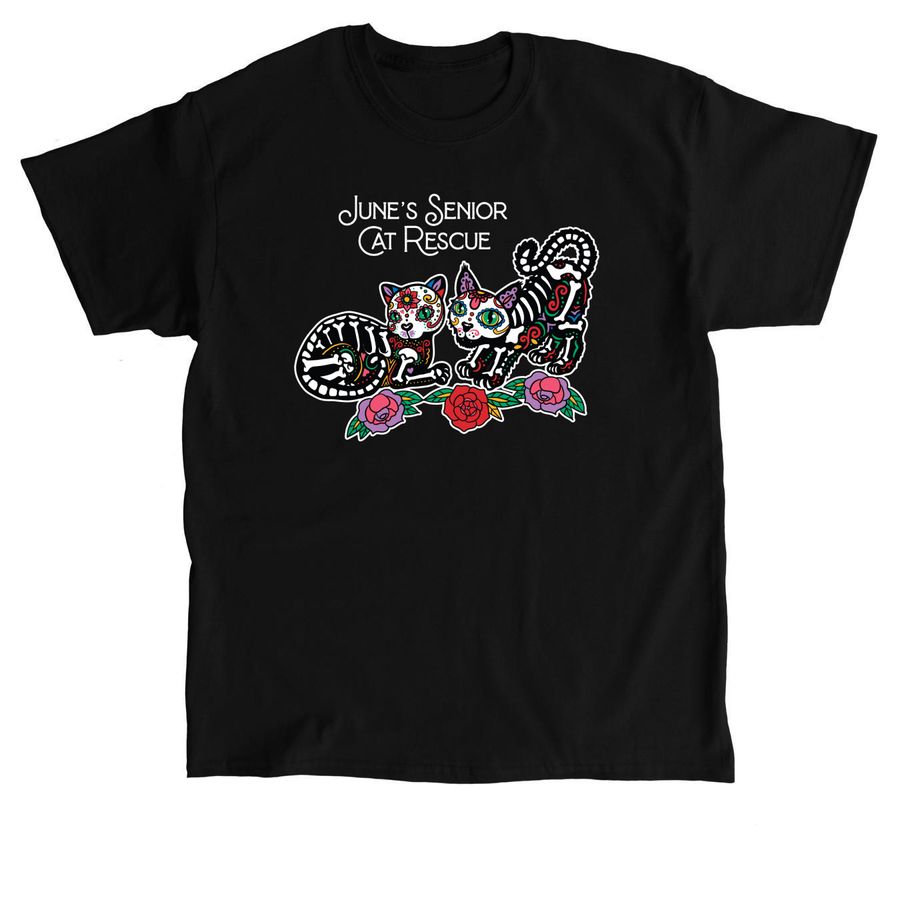 June's Senior Cat Rescue, a Black Classic Unisex Tee