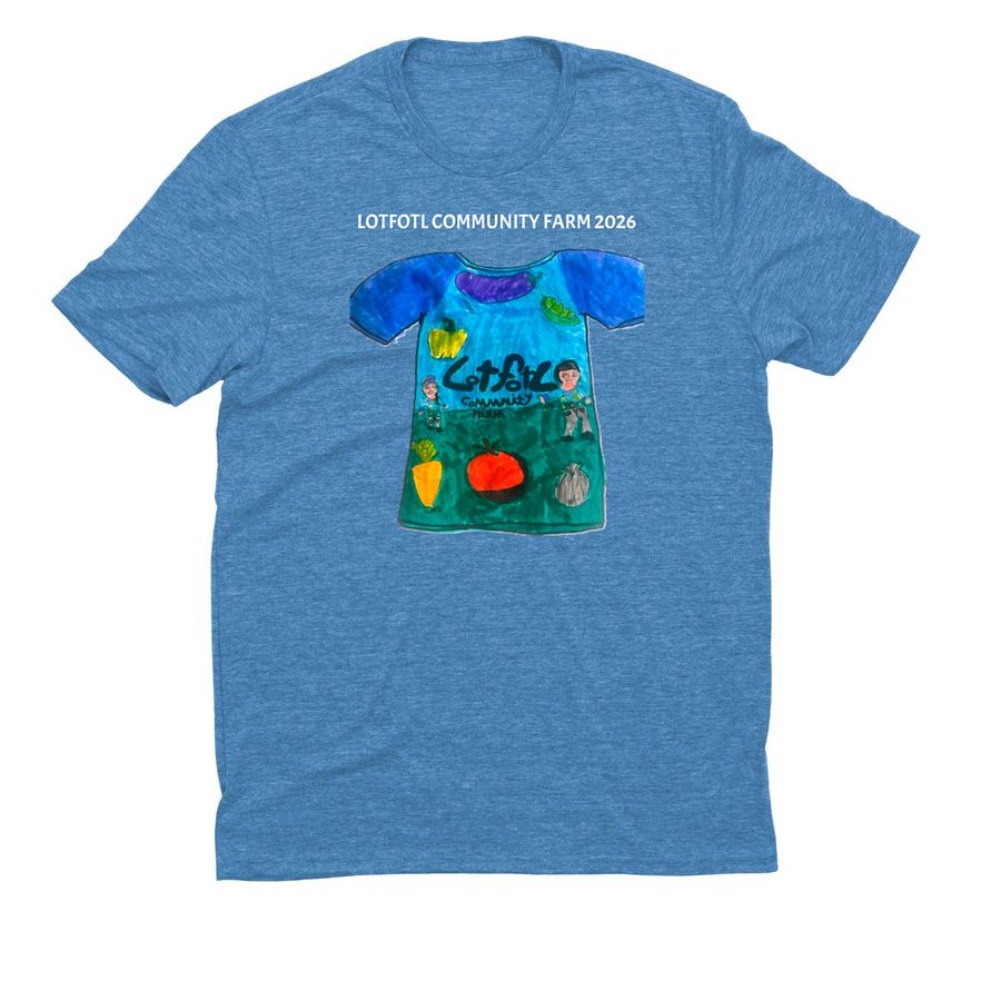LotFotL Community Farm 2026 Design Runner Up, a Azure Blue Allmade Eco Triblend Unisex Tee