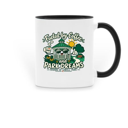 Coffee and Parks&nbsp;, a Black Two-Tone Ceramic Mug