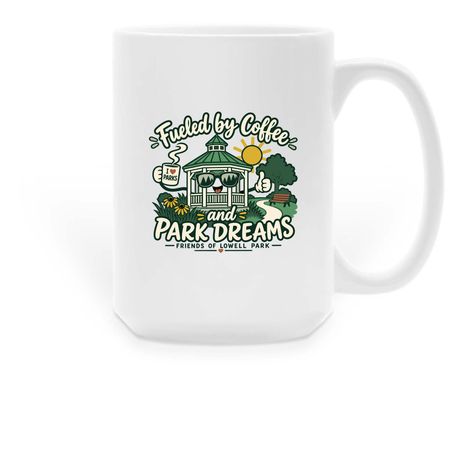 Coffee and Parks&nbsp;, a White Large Coffee Mug