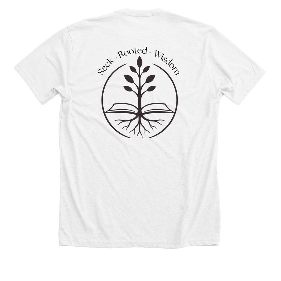 White School Options, a Solid White Blend Premium Unisex Tee (back-view)