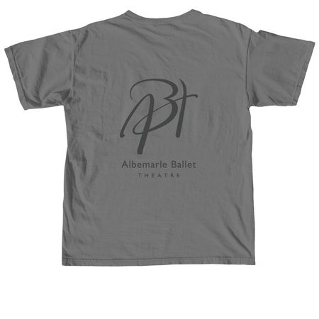 Albemarle Ballet Theatre Apparel, a Grey Comfort Colors Unisex Tee (back-view)