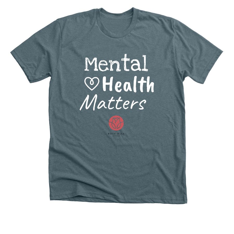 Mental Health Matters T-Shirt, a Heather Slate Premium Unisex Tee