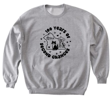 100 Years Of Second Chances, a Sport Grey Softstyle Crewneck Sweatshirt