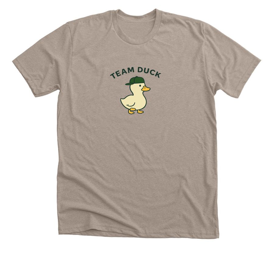 Team Duck T-Shirt, a Heather Stone Premium Unisex Tee