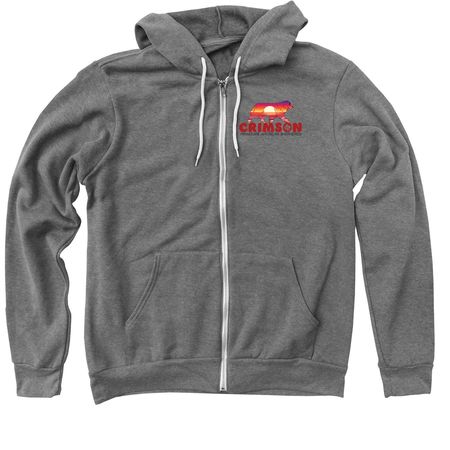 Crimson MAS, a Deep Heather Zip Up Hoodie