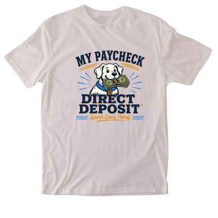 Direct Deposit? Collection: Light Apparel, a Ice Grey Softstyle Cotton Tee