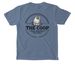 The Coop Homeschool Co-Op Adult T-Shirt, a Blue Jean Comfort Colors Pocket Tee (back-view)