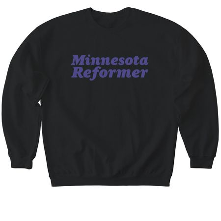 Reformer (purple), a Black Softstyle Crewneck Sweatshirt