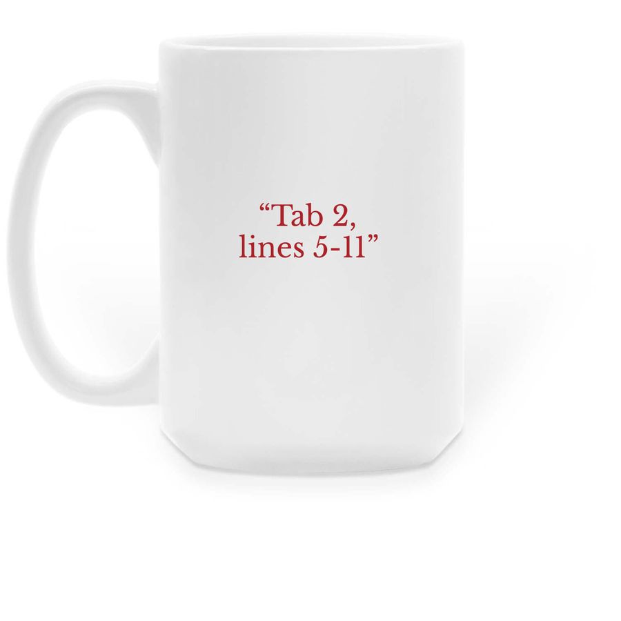 Team Georgia Mug, a White Large Coffee Mug (back-view)