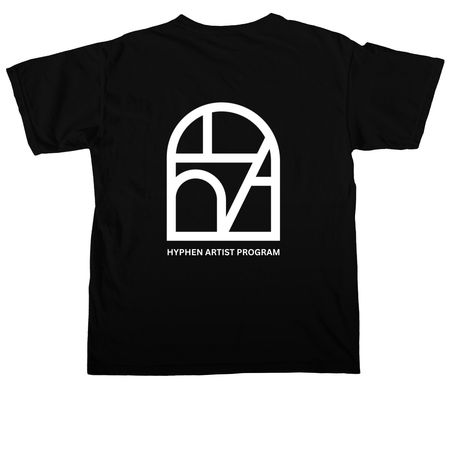 HYPHEN ARTIST PROGRAM, a Black Comfort Colors Unisex Tee (back-view)