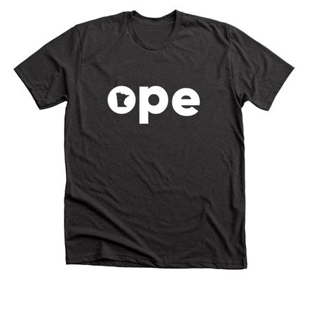 ope (larger graphic), a Dark Grey Heather Premium Unisex Tee