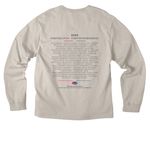 Forever Footprints Merchandise, a Dust Unisex Heavyweight Long Sleeve Tee (back-view)