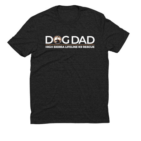 DOG DAD small dark color shirts, a Space Black Allmade Eco Triblend Unisex Tee