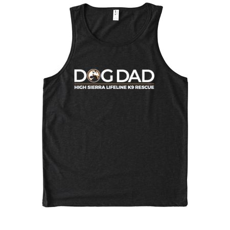 DOG DAD small dark color shirts, a Deep Black Allmade Eco Triblend Tank