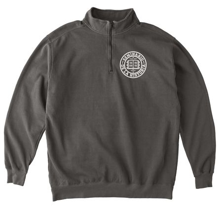 Seminary of the Story, a Pepper Comfort Colors Quarter Zip Pullover